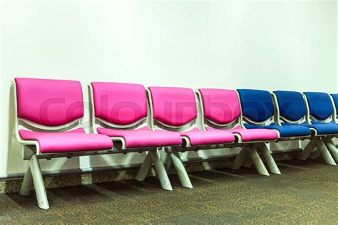 Bench In The Terminal Of Airport Stock Image Colourbox