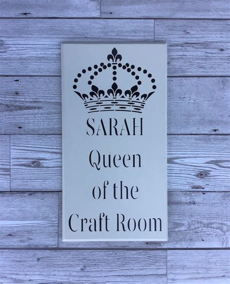 Wooden Craft Room Signpersonalised Signcraft Roomcraftslove To