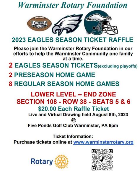 Win 2023 Eagles Season Tickets | Rotary Club of Warminster