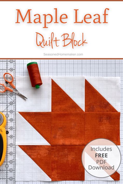 Maple Leaf Quilt Block Tutorial