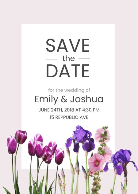 Save The Date Invitation Venngage