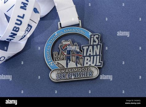 Istanbul Turkey November Istanbul Marathon Finisher Medal