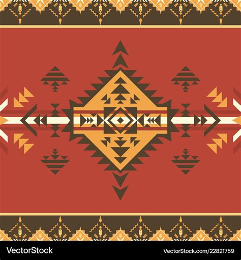 Ethnic Seamless Pattern Aztec Native American Vector Image