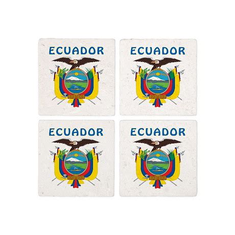 Ecuador Coat of arms Tile Coaster by tshirts4countries