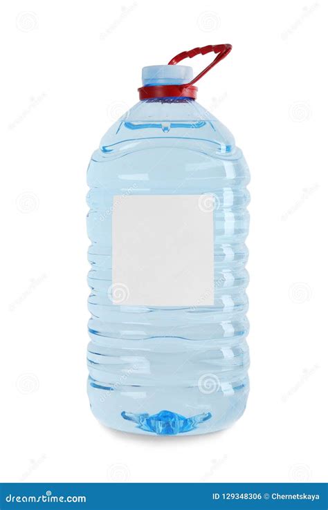 Grote Plastic Fles Zuiver Water Met Lege Markering Stock Foto Image