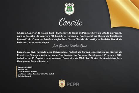 ESPC convida para palestra de abertura do Curso de Pós Graduação