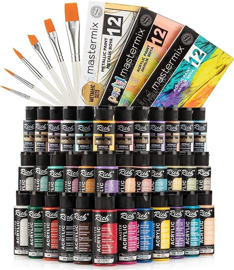 RICH Master Acrylic 36 Acrylfarben Set 60ml Reichhaltige Pigmentfarben