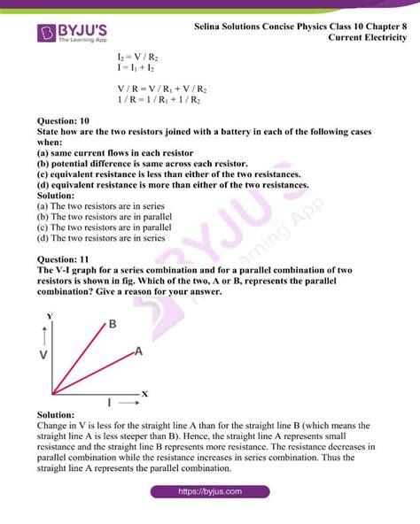 Selina Solutions Concise Physics Class 10 Chapter 8 Current Electricity