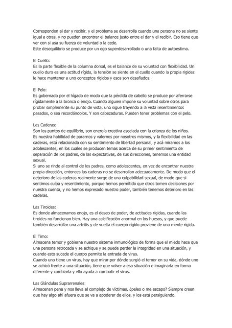 Los Rganos Del Cuerpo Y Su Relaci N Con Las Emociones Pdf