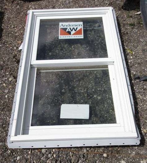 Andersen Double Hung Window White Vinyl Exterior Naked Wood Interior