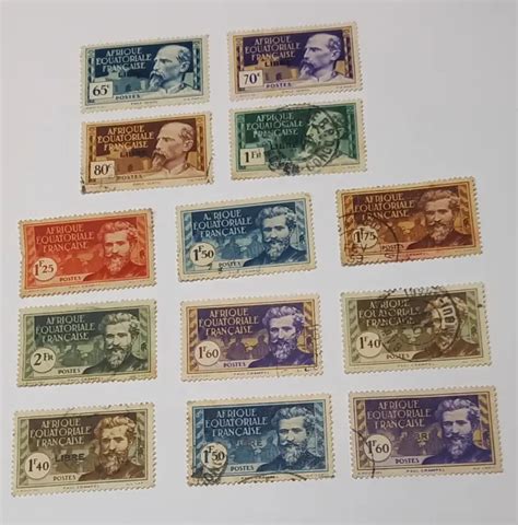 Timbres D Afrique Equatoriale Francaise Personnages C L Bres Eur