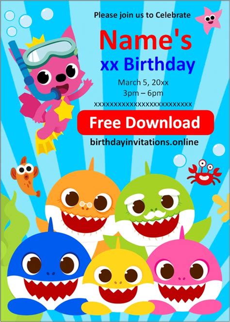 Baby Shark Birthday Invitations – Birthday Invitations