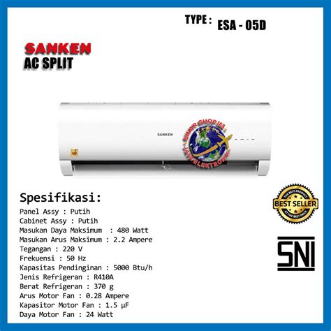 Jual Sanken Ac Split Pk Esa D Khusus Area Bogor Shopee Indonesia