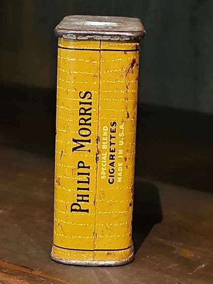 Philip Morris Tobacco Tin Metal Box Special Blend With Slide Top