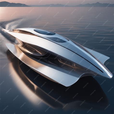 Premium AI Image | Abstract luxury concept boat with futuristic ...