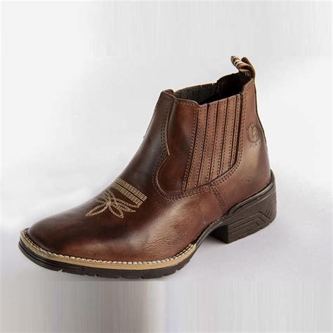 Bota Country Masculina Bico Quadrado Texana Em Couro Tourer Casas Bahia