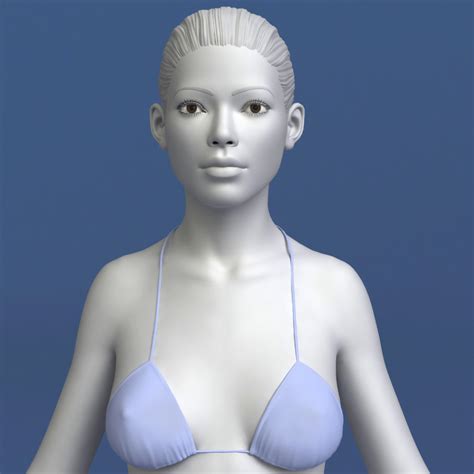 Asian Woman 3d Model 79 Obj Fbx Max Unknown Free3d