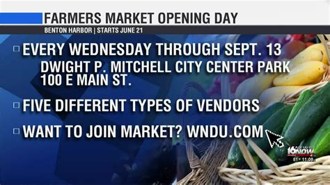 Benton Harbor Farmers Market Opens In June Youtube