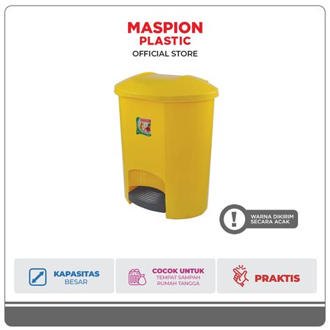 Jual Maspion Tempat Sampah Plastik Pedal Elite 36 Liter Shopee Indonesia