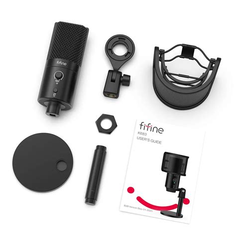 FIFINE K683A Type C USB Mic with A Pop Filter, A Volume Dial, A Mute B ...