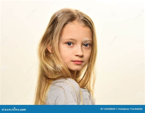 Small Blonde Small Blonde Girl Isolated On White Small Girl With Long