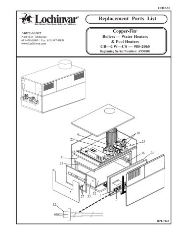 Lochinvar Copper Fin Cs Replacement Parts List Manualzz