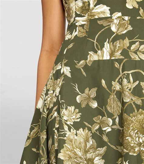 Erdem Cotton Floral Midi Dress Harrods US