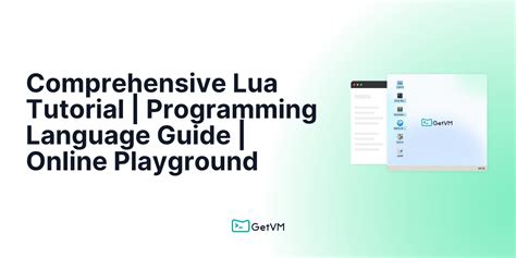 Comprehensive Lua Tutorial Programming Language Guide Online Playground