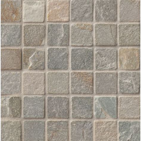 Free Shipping Horizon 12x12 Tumbled Quartzite Mesh Mounted Mosaic Tile