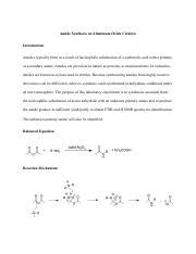 Amide Synthesis 1 Pdf Amide Synthesis On Aluminum Oxide Catalyst