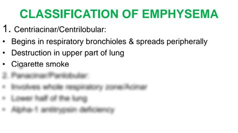 SOLUTION: Emphysema Causes | signs and symptoms | Lecture Notes - Studypool