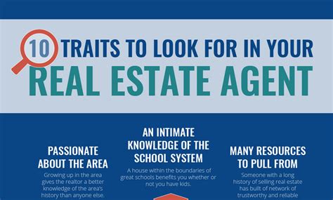 10 Traits To Look For In Your Real Estate Agent Infographic