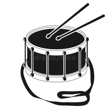 Drum Drum Icon Isolated On White Background Vector Illustration Stock