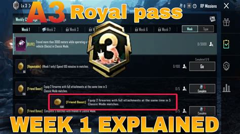 A Week Mission Pubg A Royal Pass Week Mission Explained A