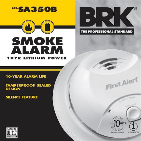 First Alert 10 Year Battery Operated Ionization Sensor Smoke Detector