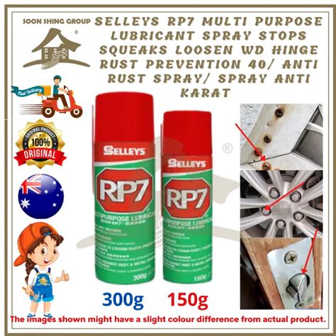 Selleys RP7 Multi Purpose Lubricant Spray Stops Squeaks Loosen WD Hinge