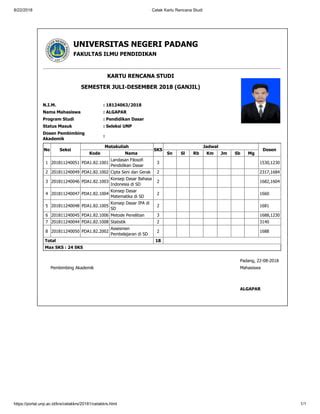 Cetak Kartu Rencana Studi Pdf