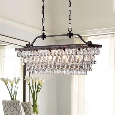 Edvivi Chiara Light Antique Bronze Rectangular Glam Chandelier With