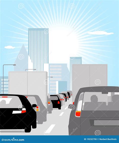 Rush hour stock vector. Illustration of transportation - 19232790