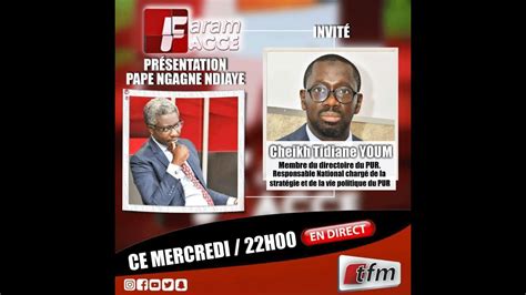 Faram Facce Invit Pr Cheikh Tidiane Youm Pr Pape Ngagne Ndiaye