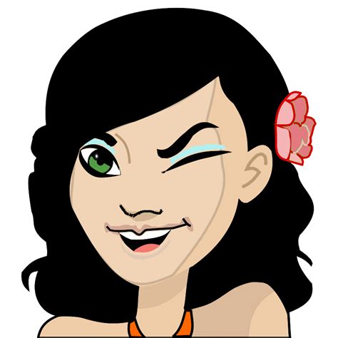 Vector Image Of Cartoon Girl Winking Public Domain Vectors