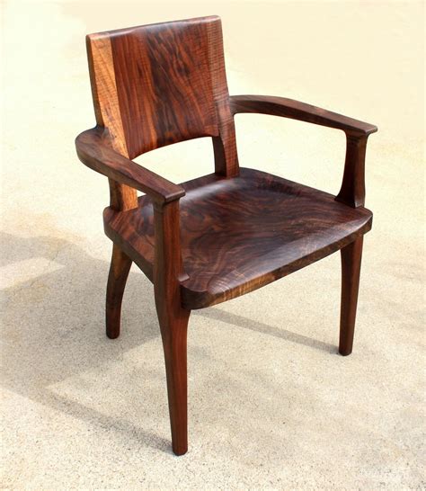 Custom Modern Dining Chair Claro Walnut Figured By Aaron Smith