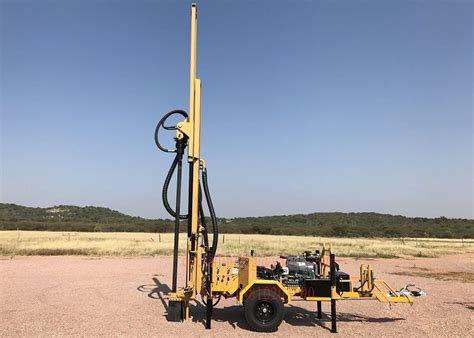 Trailer Mounted Mobile Water Well Drilling Rig Hydraulic Borehole