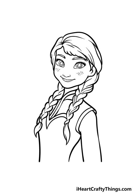 Steps To Draw Anna From Frozen