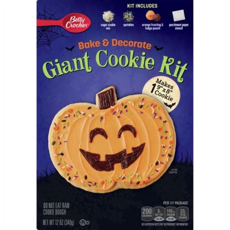 Betty Crocker Bake & Decorate Giant Pumpkin Cookie Kit, 12 oz - Kroger