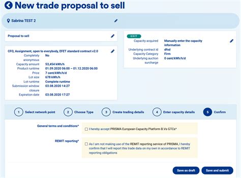 Secondary Market How To Create A Trade Proposal Prisma Capacity