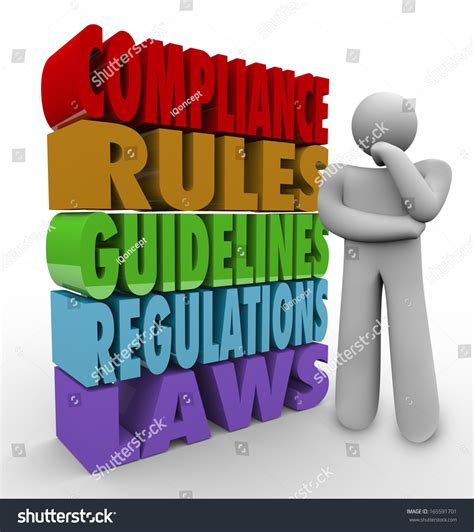 Compliance Thinker Rules Guidelines Regulations Stock Illustration
