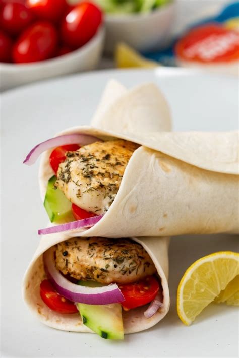 Greek Chicken Wraps Easy Peasy Meals