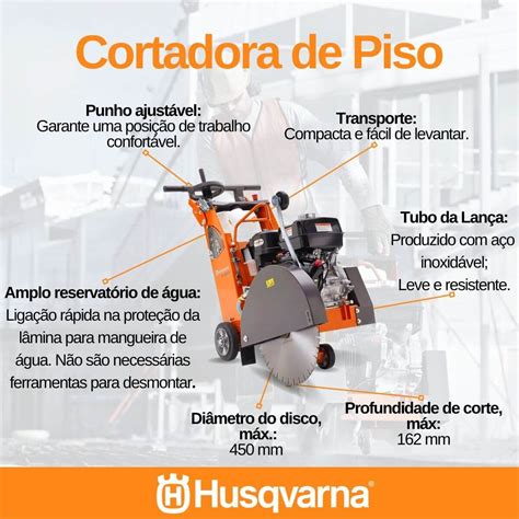 Cortadora De Piso Asfalto Cv Fs Lv Husqvarna Cortadora