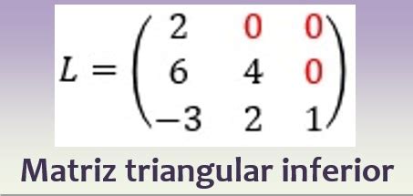 Matriz Triangular Inferior Universo Formulas